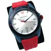 Emporio Armani Mens Analog Quartz Watch with Silicone Strap AR11219