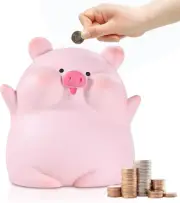 Piggy Bank, Pig Piggy Bank, Creative Coin Bank, with Openin for Banknote, Coin S