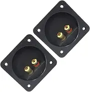 DOITOOL Loudspeaker Connector Accessory 80mm x 80mm Speaker Terminal Connector Metal Easy to Install Secure Screw Terminals DIY Kit