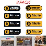 8 PACK ASSORTED Bit Accepted Here Sticker Decal