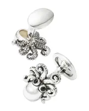 Jan Leslie Sterling Silver Octopus Cufflinks