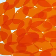 Ellipse Oval Vinyl Shape 1.5" Orange Go Go Transparent