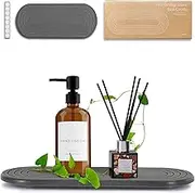 Jadairy Stone Drying Tray for Bathroom Sink Diatomite Water Absorbing Stone Tray for Kitchen Counter(11.8x4.9 Inches, 1PCS)