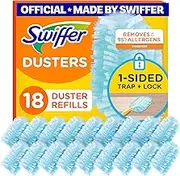 Swiffer Feather Dusters Multi-Surface Duster Refills, Bamboo, White, 18 count