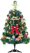 USOR Tabletop Mini Christmas Tree 55cm Small Xmas Tree Decorations Artificial Christmas Tree with LED Lights Star and Hanging Ornaments for Christmas New Year Decorations Indoor