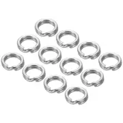 100Pcs 133LB Fishing Split Ring Fishing Swivel Stainless Steel Lures Ring 5.2mm
