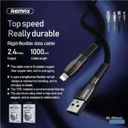 Phone Cable Gonro Series Micro USB 2.4A Rigid Flexible Durable Data Cable Black