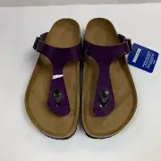 Birkenstock New w/ Box Gizeh Patent Plum Purple Birko Flor Patent N Select Size