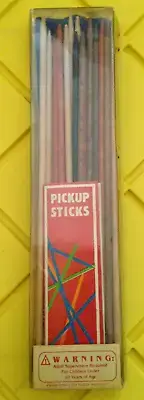 VINTAGE Wood Pioneer Pick Up Sticks SEALED With Pouch & Rules Channel Craft