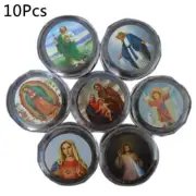 10pcs Storage Box for Round Beads Catholic Rosary for Cross Religious Ne