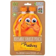 Little Mashies Reusable Squeeze Pouch (Orange) 130ml X 2