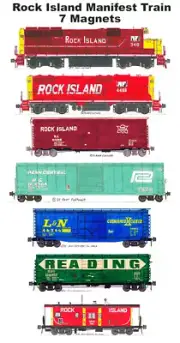 Rock Island Manifest Train 7 magnets Andy Fletcher