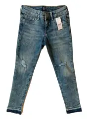 GAP $44 KIDS GIRLS SIZE 14 HIGH STRETCH JEGGINGS ADJUSTABLE WAIST JEANS NWT