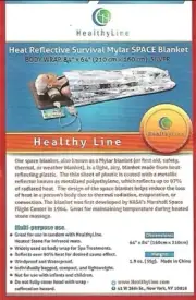 Emergency Blanket Mylar Survival Reflective Foil Heat Space Thermal