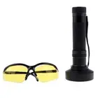 100 LED UV Blacklight Lamp LED Flashlight 395nm Light Torch Lamp with Goggle