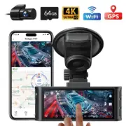 REDTIGER F7NT Dash Camera 4K Front and Rear, Touch Screen Inch, Free 64GB Card
