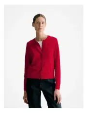 [Trenery] Merino Classic Cardigan in Crimson