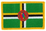 DOMINICA DOMINICAN FLAG PATCHES backpack PATCH BADGE IRON ON NEW EMBROIDERED