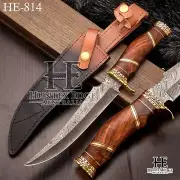 HUNTEX Handmade Damascus Blade, Rosewood Handle, 340 mm Hunter's Bowie Knife
