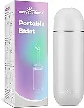 Easy@Home Portable Bidet for Travel: Handheld Sprayer Kit - Personal Hygiene Peri Bottle for Women & Men | Perineal & Postpartum Care Essentials | 380mL (12.8 oz) Large Capacity Bottle | EPB-01 Grey