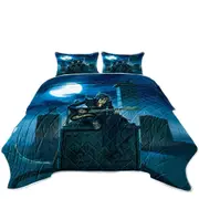 Rock Legends Tribute Dark Art Skeleton in the Graveyard Coverlet