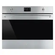 Smeg 70cm Pyrolytic 90L Oven with Clock - Stainless Steel