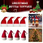 Mini Santa Hat Topper Party Gift Wine Bottle Topper Table Christmas Tree Decor