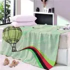 Rainbow Interest Light Chain Sky 3D Warm Plush Fleece Blanket Picnic Sofa Couch