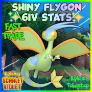 ✨ 6IV SHINY FLYGON ✨ POKEMON SCARLET & VIOLET FAST TRADE