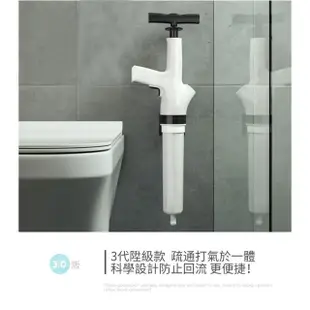 高壓水管馬桶疏通器 氣壓式疏通器(水管疏通/馬桶疏通/一炮通/通水管/通管器/通馬桶/附四種疏通頭)