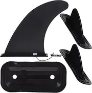 Sosoport 3 Pcs Big Tail Fin Paddle Board Fins Replacement Surfboard Water Separator Beach Double Tabs Fins Softboard Fin Plugs Surfboard Fins Surf Board Decor Surfing Kayaks Kayak Track PVC