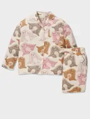 New with Tags Peter Alexander Dreamy Bamboo Floppy Bunny Pj Set Size 3 + PJ Bag