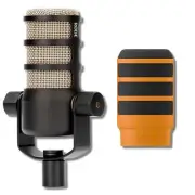 Rode PodMic Cardioid Dynamic Broadcast Microphone with WS14 Orange Pop Filter