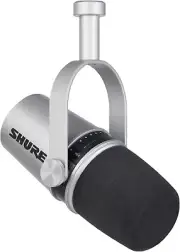 Shure MV7 USB/XLR Podcast Microphone (Silver)