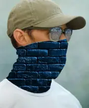 SUN GAITER Blue Brick Wall Pattern UPF 50+ UV Protecter Sport Face Neck Mask