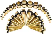 [BodyJewelryOnline] Stainless Ear Stretching Kit Plugs & Tapers Set 36Pc Gauges 14G-00G