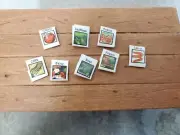 Dollhouse Seed Packets 8 Packages Miniature Garden Props 1:12 Scale Gardening