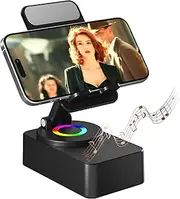 Cell Phone Stand with Wireless Bluetooth Speaker and Anti-Slip Base HD Surround Sound Perfect for Home and Outdoors with Bluetooth Speaker for Desk Compatible with iPhone/ipad/Samsung Galaxy