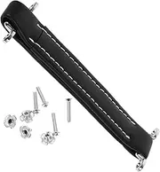 Homoyoyo Vintage Guitar Amplifier Handle Strap Durable Pu Leather Reinforced Bars for Easy Carrying and Usage for Guitar and Audio Amp Speaker Cabinets Black Color