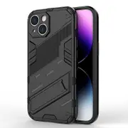 Slim Case For iPhone 14 Shockproof Dual-Layer Stand Cover - Black