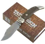 Rough Ryder Brown Burlap Micarta Deer Slayer Folding Knife RR2329