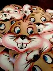 30!!Vari-Vue Bisque Cookie Jar Lenticular Bunny Buck Tooth Winking NOS