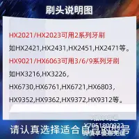 在飛比找Yahoo!奇摩拍賣優惠-電動牙刷頭飛利浦電動牙刷替換刷頭HX9023/HX6063適