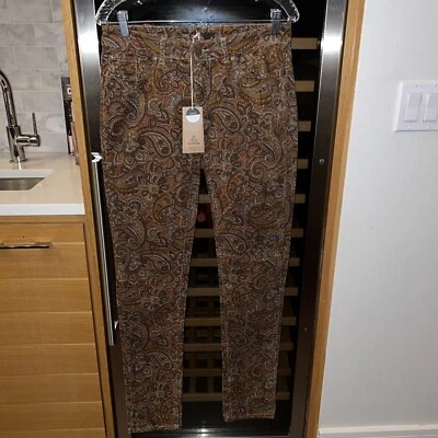 Prana Women’s Size 6 Trinity Cord Slim Pant In Brown Paisley Classic 5-Pocket