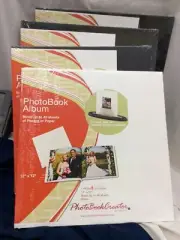 4 books Photo Book Creator 12x12 Books 3 Black 1 White NIP Holds 40 Sheets