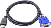 AIMALL 1.8m 1080P Gold Plated HDMI to VGA Adapter Cable 15Pin Male, Durable PVC Jacket for HDTV, LCD, PS3, DVD - High-Speed Signal Transfer