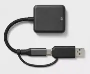heyday™ USB-C to USB-A Card Reader for SD & microSD - Black