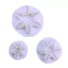 3Pcs Snowflake Fondant Cutter Biscuit Cookie Cake Mold Cake Decorating Tools