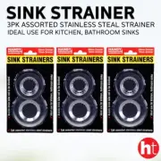 Handy Hardware® 6PCE Stainless Steel Sink Strainer Set 66mm x 78mm
