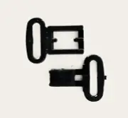 6pc 2 Part Black Bikini Bra Clasp Plastic Suit 10-12mm Strap Clip Snap Close